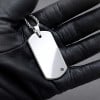Personalized men's tungsten military dog ​​tag pendant