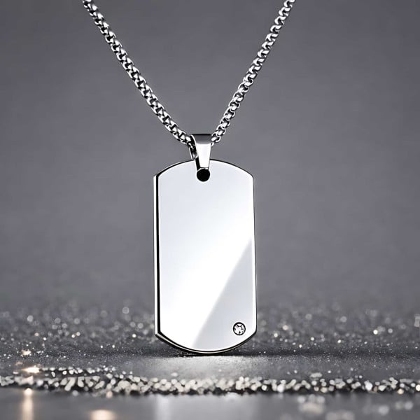 Colgante de placa militar personalizado para hombre en tungsteno