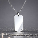 Colgante de placa militar personalizado para hombre en tungsteno