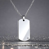 Colgante de placa militar personalizado para hombre en tungsteno