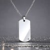 Personalized men's tungsten military dog ​​tag pendant