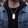 Personalized men's tungsten military dog ​​tag pendant