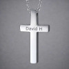 M Pendentif personnalise homme Acier croix a graver personnaliser