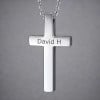 M Pendentif personnalise homme Acier croix a graver personnaliser