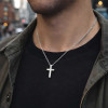 Pendentif personnalise homme Acier croix a graver personnaliser