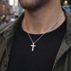 Pendentif personnalise homme Acier croix a graver personnaliser
