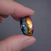 Bague tungstène personnalisable arc en ciel multi-facetté