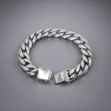 Bracelet homme argent massif chaine epaisse biker motard
