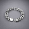 Bracelet homme argent massif chaine epaisse biker motard