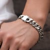 Bracelet homme argent massif chaine epaisse biker motard