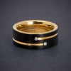Bague mariage homme rainure tungstene personnalisable