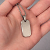 Pendentif acier plaque militaire Dogtag personnalisable