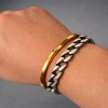Bracelet personnalise jonc acier torsade homme femme