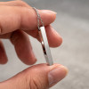 N Pendentif personnalise homme collier Acier barre noir personnaliser