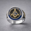 Bague homme Franc-maçonnerie chevaliere acier