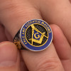 Bague homme Franc-maçonnerie chevaliere acier