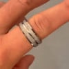 Bague mariage personnalisable tungstene rainurée et sablée