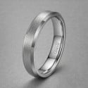 4mm Bague de mariage personnalisée tungstène brossé
