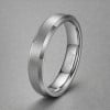 N Bague de mariage personnalisée tungstène brossé