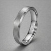 N Bague de mariage personnalisée tungstène brossé