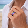 Customizable Rainbow Tungsten Ring