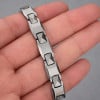 Bracelet homme tungstene polie magnetique aimante