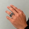 Bague homme anneau acier motif celtique