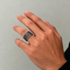 Bague homme anneau acier motif celtique