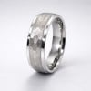 blanc Bague homme anneau en tungstene martelee design