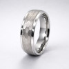 blanc Bague homme anneau en tungstene martelee design