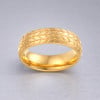 Bague personnalisee homme anneau titane plaque or style pneu biker rouage