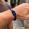 Bleu Bracelet corde millet noeud marin