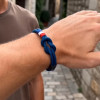 Bleu Bracelet corde millet noeud marin