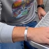 Bracelet personnalise homme gourmette acier