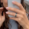 Bague mariage personnalisable titane turquoise