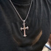 Pendentif homme croix oeil de la providence argent massif