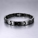 Bracelet homme ceramique noire magnetique aimante