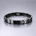 Bracelet homme ceramique noire magnetique aimante