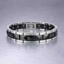 Bracelet homme ceramique pyramide magnetique aimants