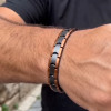 Bracelet Homme en carbure de tungstene facettes magentique