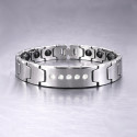 Bracelet Homme tungstene facettes poli zirconium