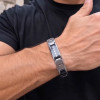 Bracelet Homme tungstene facettes poli zirconium
