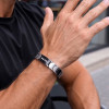 Bracelet Homme tungstene facettes poli zirconium