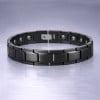 Bracelet homme ceramique blue finition polie magnetique aimants
