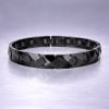Bracelet homme ceramique noire piramide aimants