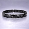 Bracelet homme ceramique noire piramide aimants