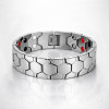 Bracelet homme acier plaque or magnetique aimante