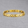 Bracelet femme coeur 2ton magnetique acier
