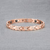 Bracelet femme coeur 2ton magnetique acier