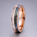 Bague mariage personnalisee titane turquoise a graver
